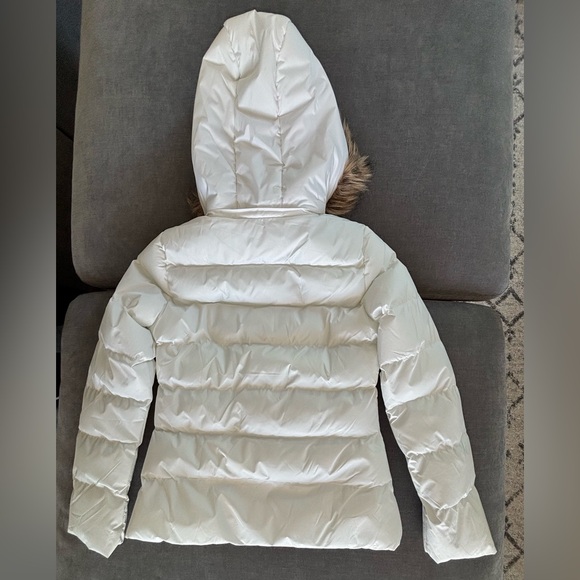 Arizona Jean Co. White Puffer Jacket with Removable Faux Fur Hood - Picture 2 of 6